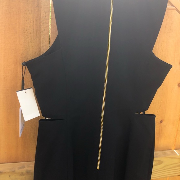 Calvin Klein Black Side Cut Out High Neck Sheath Dress - Size 6 - Picture 10 of 14